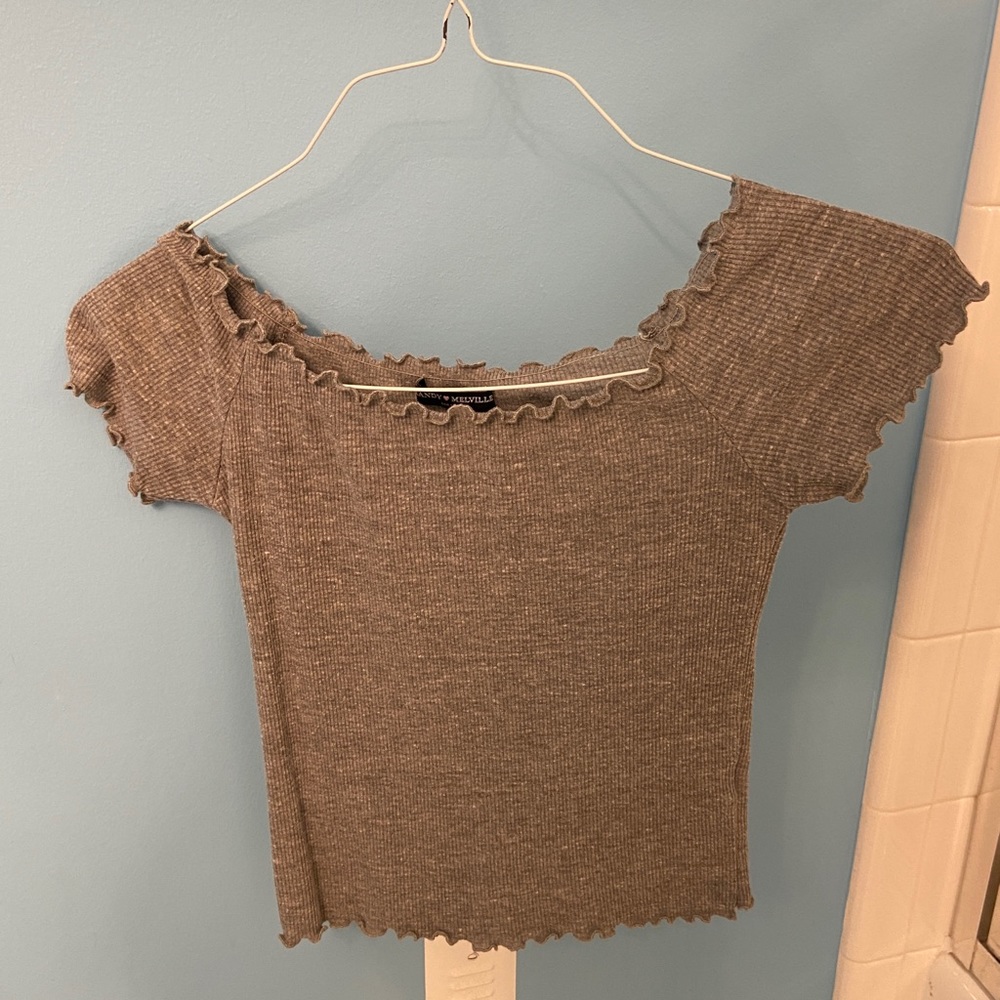 Brandy Melville Frilled Edge Top